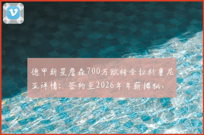 德甲新星詹森700万欧转会拉科鲁尼亚详情：签约至2026年年薪揭秘，附詹森职业生涯数据与技术特点分析